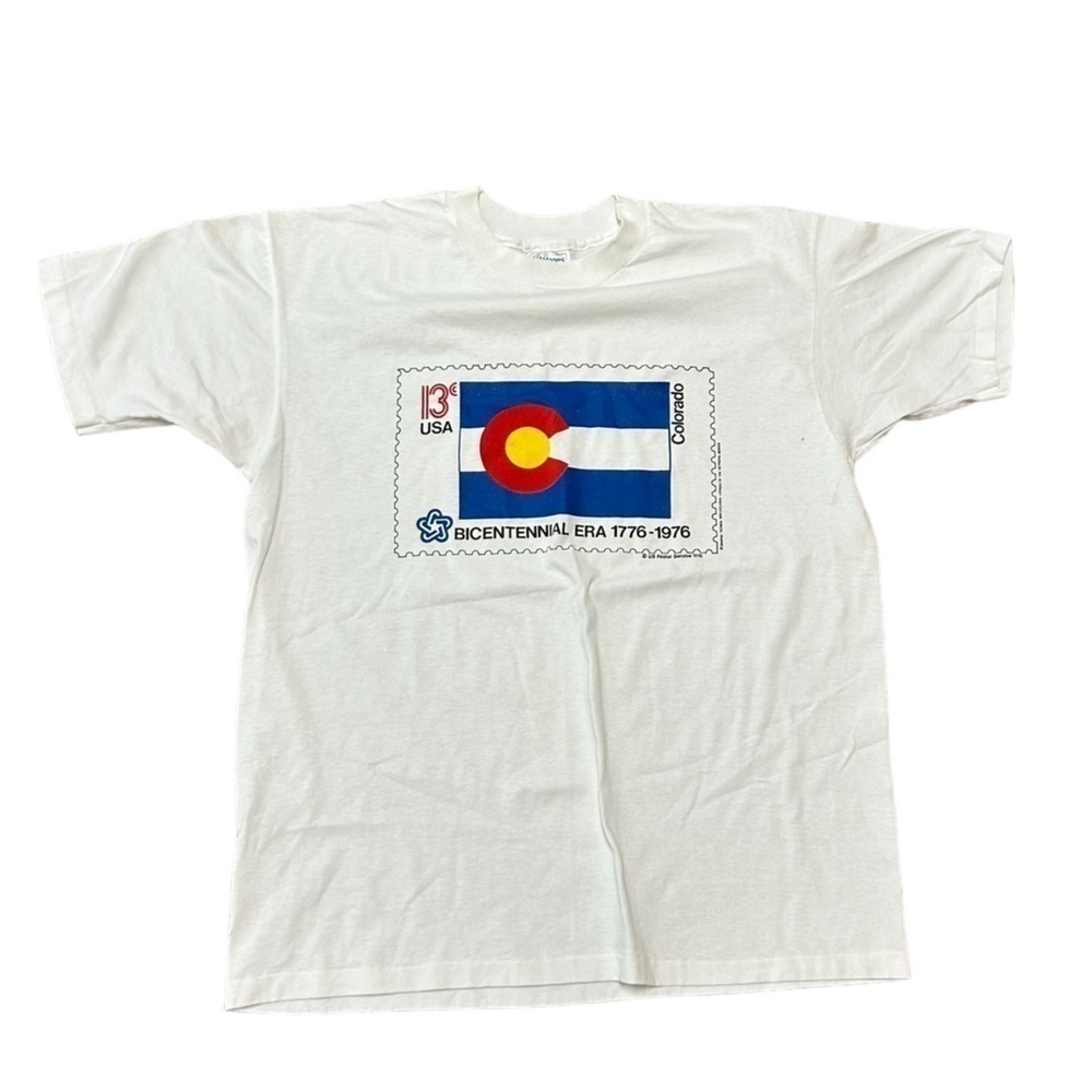 Colorado Vintage State Flag T-shirt Size XL Short Sleeve Double Stitch Hanes